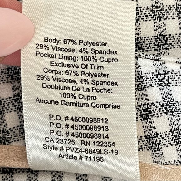 ❌SOLD❌ Aritzia Wilfred Kick Flare Pant High-Waisted Gingham Trouser Pant size 6 - Picture 10 of 11
